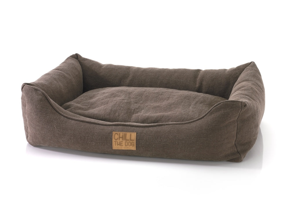 Orthopädisches Hundebett Langschläfer aus Bio-Hanf mit schlichter, natürlicher Liegefläche