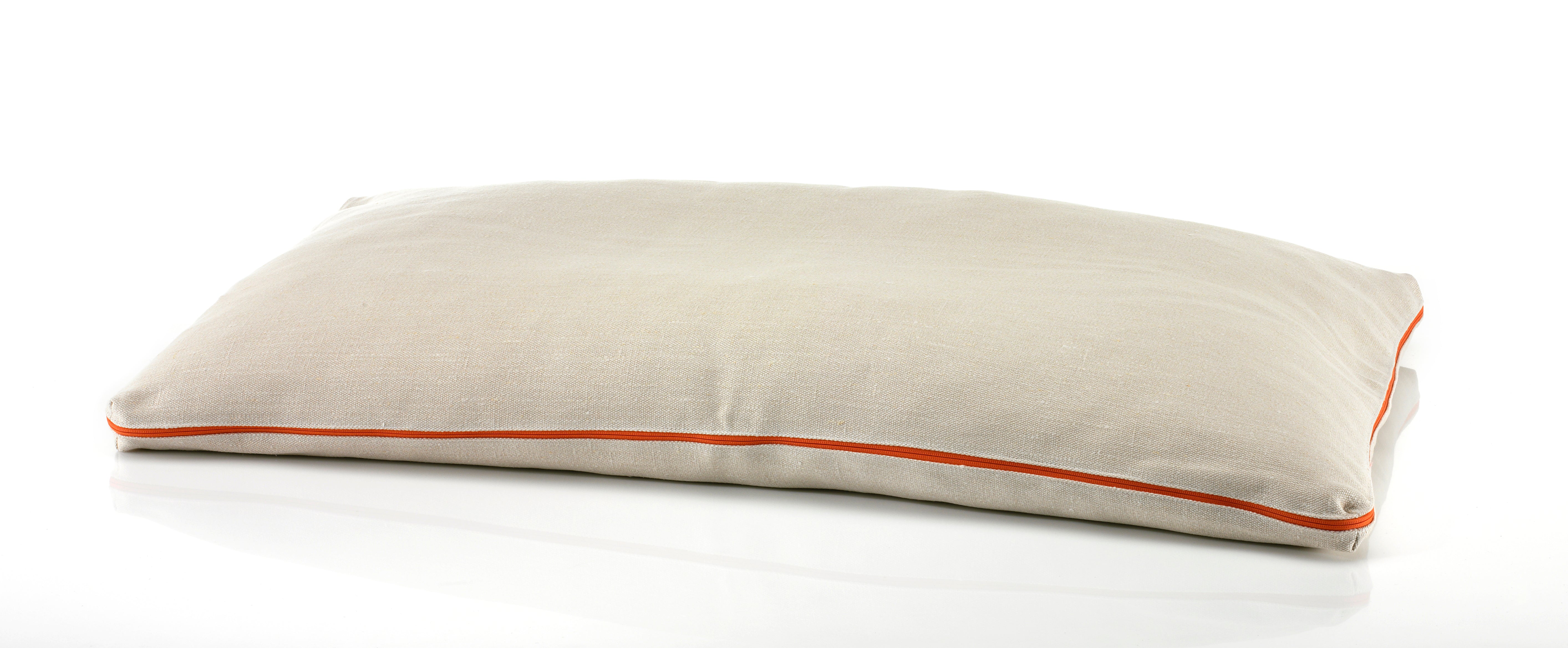 Nachhaltiges Hundekissen aus natürlichen Materialien – waschbar und orthopädisch für optimalen Schlafkomfort.