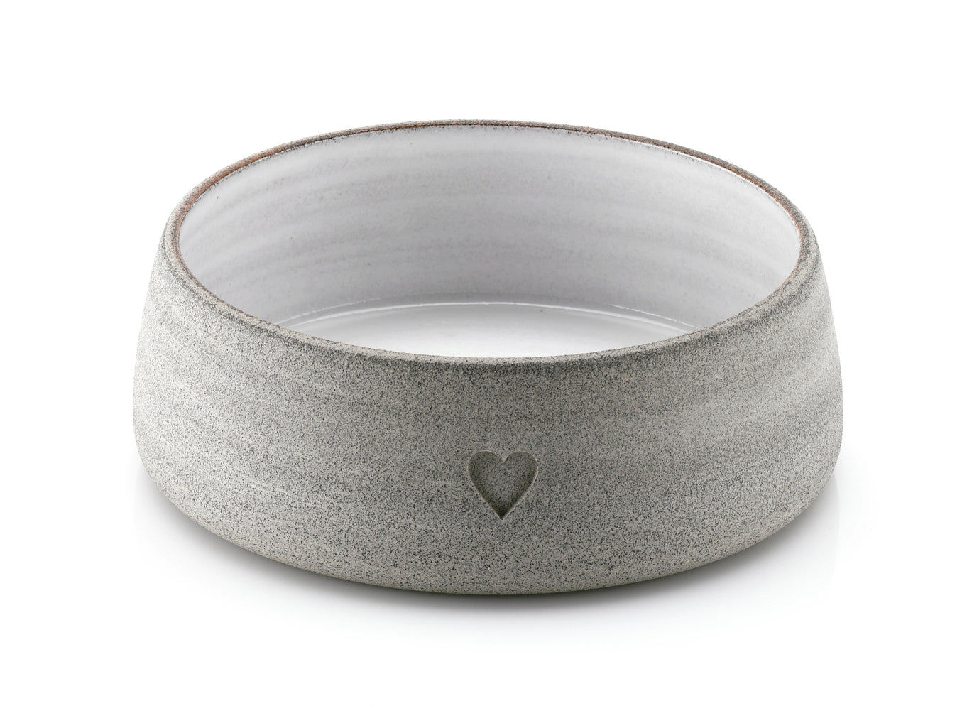 Fressnapf Futternapf aus Kermamik mit Motiv Herz handgefertigt
